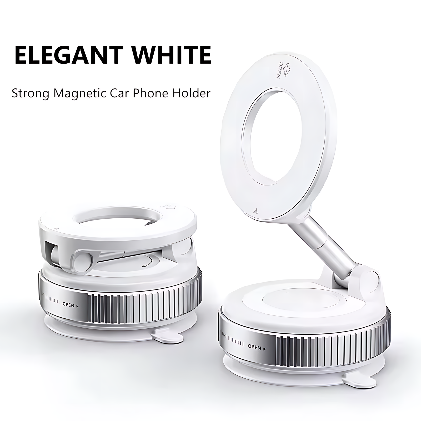 360° Foldable Magnetic Phone Holder – Adjustable Vacuum Car Mount - Image 4